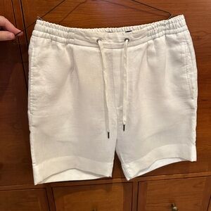 RL PURPLE LABEL white linen shorts